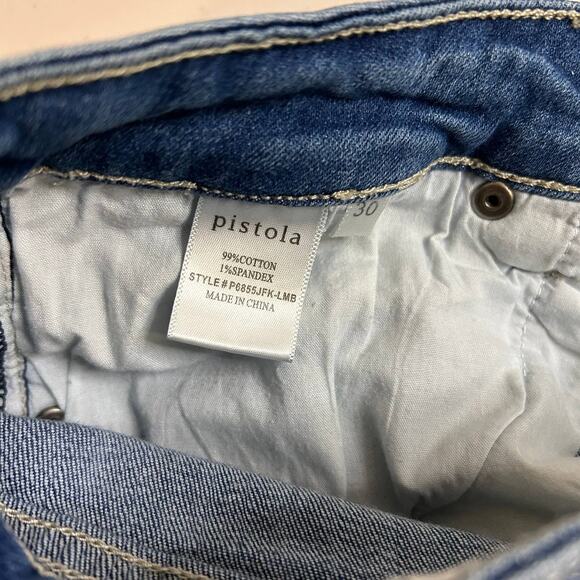 Pistola Anais Zip Cuff Skinny Distressed Jeans Denim Womens Size 30 - Picture 5 of 14